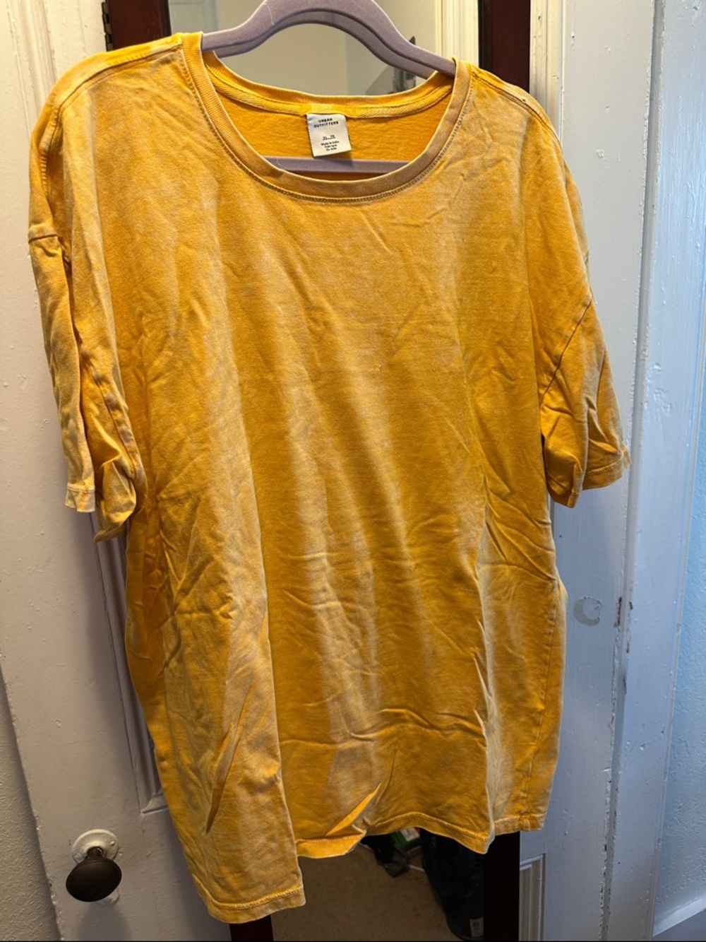 Urban Outfitters Mustard Yellow Short Sleeve Crewneck Tee